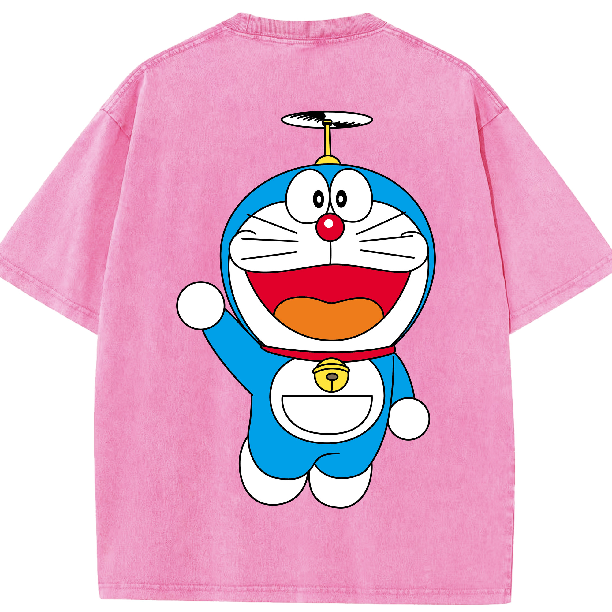 （画像用） ドラえもん Doraemon 綿100% ヴィンテージ風 半袖Tシャツ（背面プリント）